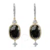 Haus Of Brilliance 18k White Gold 1.0 Cttw Diamond And 6x9mm Black Onyx Vintage Style Drop And Dangle Earrings