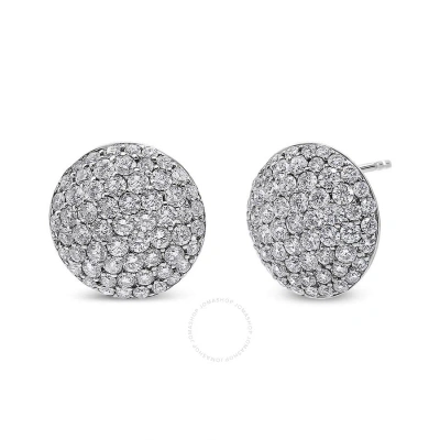Haus Of Brilliance 18k White Gold 3 1/2 Cttw Shared Prong Set Diamond Cluster Composite Disc Stud Ea