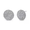 Haus Of Brilliance 18k White Gold 3 1/2 Cttw Shared Prong Set Diamond Cluster Composite Disc Stud Earrings In White