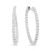 Haus Of Brilliance 18k White Gold 3 5/8 Cttw Round Diamond Curved Inside-outside Hoop Earrings (f-g In Metallic