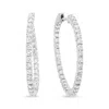 Haus Of Brilliance 18k White Gold 3 5/8 Cttw Round Diamond Curved Inside-outside Hoop Earrings In White