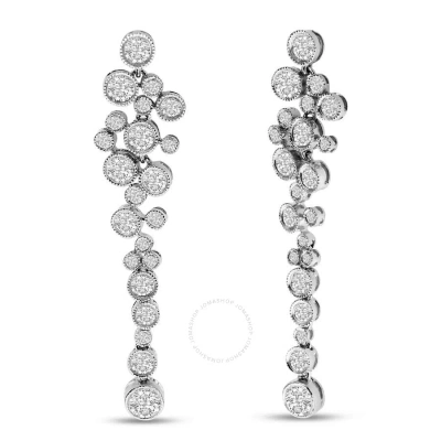 Haus Of Brilliance 18k White Gold 3.15 Cttw Round Diamond Waterfall Drop Dangle Stud Earrings (h-i C