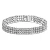 Haus Of Brilliance 18k White Gold 5.00 Cttw Natural Diamond 3 Row Link Tennis Bracelet In White