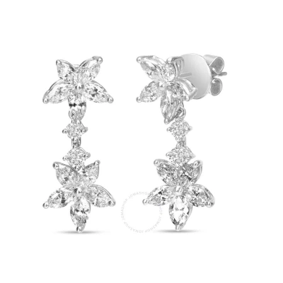 Haus Of Brilliance 18k White Gold 6.0 Cttw Marquise Diamond Floral Dangle Drop Earrings (e-f Color