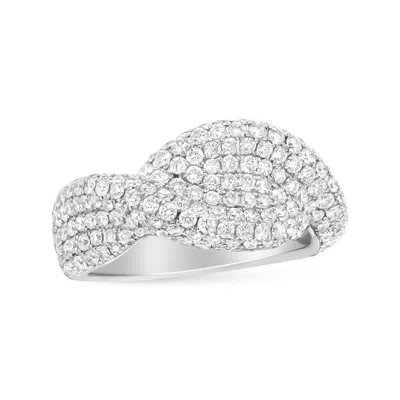 Haus Of Brilliance 18k White Gold Cluster 2 1/4 Cttw Diamond Fashion Ring
