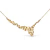Haus Of Brilliance 18k Yellow Gold 1/2 Cttw Brown Diamond And Multi-size Oval Yellow Sapphire Cluster Cascade Station N In Yellow