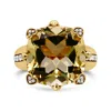 Haus Of Brilliance 18k Yellow Gold 15x15mm Cushion Cut Lemon Quartz And 1/4 Cttw Diamond Accented Cocktail Ring In Yellow