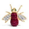 Haus Of Brilliance 18k Yellow Gold 3/8 Cttw Diamond And 6 3/4 Cttw Red Ruby Bumblebee Brooch Pin In Yellow