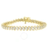 Haus Of Brilliance 14k Yellow Gold Round Cut Diamond Spiral Link Bracelet In White