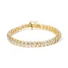 Haus Of Brilliance 18k Yellow Gold 4.0 Cttw Round-cut Diamond S-link 7" Inch Tennis Bracelet In Yellow