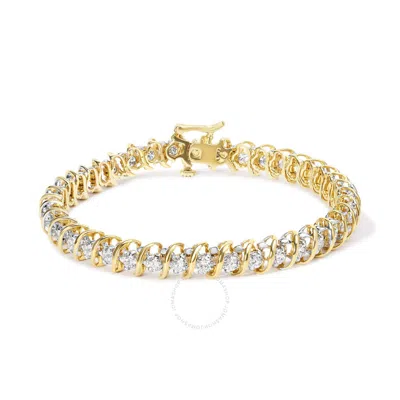 Haus Of Brilliance 18k Yellow Gold 4.0 Cttw Round-cut Diamond S-link 7" Inch Tennis Bracelet (i-j