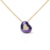 Haus Of Brilliance 18k Yellow Gold Blue Enamel 1/10 Cttw Round Pave Diamonds Heart Shape 18" Pendant Necklace (g-h Colo In Yellow