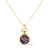 HAUS OF BRILLIANCE HAUS OF BRILLIANCE 18K YELLOW GOLD DIAMOND GEMINI CONSTELLATION WITH RED AND BLUE ENAMEL 18" INCH NE
