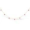 Haus Of Brilliance 18k Yellow Gold Necklace 1 1/3 Cttw Dangling Red Ruby Drop 18" Chain Collar In Yellow