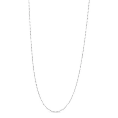 Haus Of Brilliance .925 Sterling Silver 0.7mm Slim And Dainty Unisex Inch Ball Bead Chain Necklace In Multi