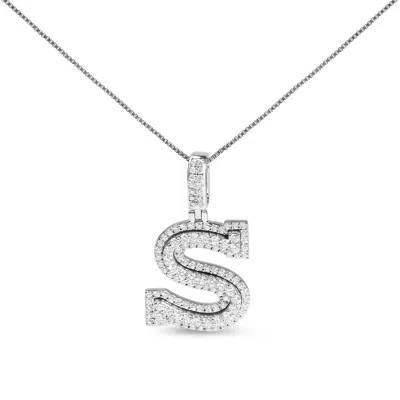 Haus Of Brilliance .925 Sterling Silver 1 1/10 Cttw Round Lab-grown Diamond "s" Pendant Necklace