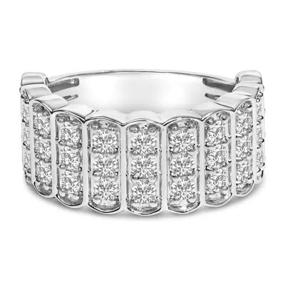 Haus Of Brilliance Silver 1.53 Ct. Tw. Lab-grown Diamond Band Ring In Metallic