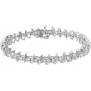 Haus Of Brilliance .925 Sterling Silver 3 Cttw Diamond "s" Link Bracelet In Metallic