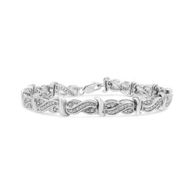 Haus Of Brilliance .925 Sterling Silver 1.0 Cttw Diamond Infinity & S Link Tennis Bracelet (i-j Color, I3 Clarity)