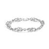 Haus Of Brilliance .925 Sterling Silver 1.0 Cttw Diamond Infinity Loop And Swirl Link Bracelet In Silver