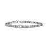 Haus Of Brilliance .925 Sterling Silver 1.0 Cttw Diamond Square Hybrid Link 7" Tennis Bracelet In White
