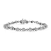Haus Of Brilliance .925 Sterling Silver 1.0 Cttw Diamond Swirl Beaded Link Bracelet In White