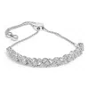 Haus Of Brilliance .925 Sterling Silver 1.0 Cttw Diamond X Link Bolo Bracelet In Metallic