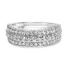 Haus Of Brilliance .925 Sterling Silver 1.0 Cttw Lab Grown Diamond 3 Row Band Ring In White