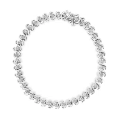 Haus Of Brilliance .925 Sterling Silver 1.0 Cttw Round Miracle-set Diamond 7" Tennis Bracelet In White