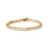 Haus Of Brilliance .925 Sterling Silver 1.00 Cttw Diamond C-shaped Link Bracelet In Yellow
