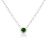 Haus Of Brilliance .925 Sterling Silver 1/10 Cttw Colored Diamond Suspended Bezel-set Solitaire 16"-18" Adjustable Pend In Silver