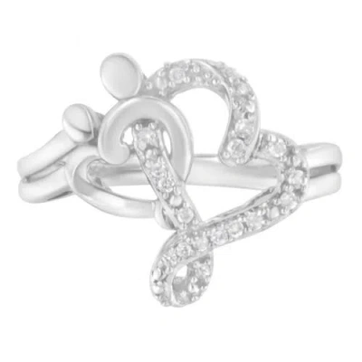 Haus Of Brilliance .925 Sterling Silver Diamond Heart And Music Note Ring In White