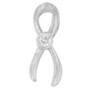 Haus Of Brilliance .925 Sterling Silver 1/10 Cttw Diamond Ribbon Pendant Necklace In White