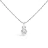Haus Of Brilliance .925 Sterling Silver 1/10 Cttw Lab Grown Diamond Love Knot Solitaire Pendant Neck In White