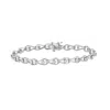 Haus Of Brilliance .925 Sterling Silver 1/10 Cttw Miracle-set Diamond Pear Shape And Bezel Link Bracelet In White