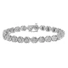 Haus Of Brilliance .925 Sterling Silver 1/10 Cttw Miracle-set Round-cut Diamond "x" Link Tennis Bracelet In White