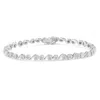 Haus Of Brilliance .925 Sterling Silver 1/10 Cttw Round Diamond "s" Link Miracle Plate Tennis Bracelet In White