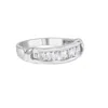 Haus Of Brilliance .925 Sterling Silver 1/2 Cttw Baguette Cut Diamond Channel Set X-station Wedding Ring In White