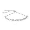 Haus Of Brilliance .925 Sterling Silver 1/2 Cttw Diamond Alternating Circle And Kite Link Adjustable In White