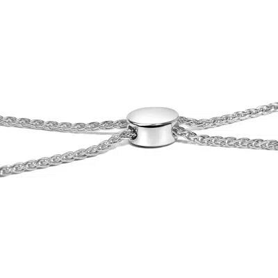 Haus Of Brilliance .925 Sterling Silver 1/2 Cttw Diamond Double Wave Bolo Bracelet In Metallic