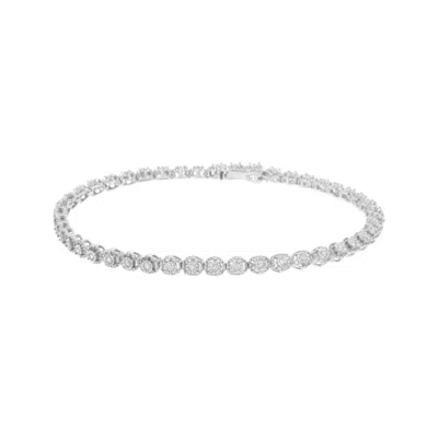 Haus Of Brilliance .925 Sterling Silver 1/2 Cttw Miracle-set Diamond Bezel Look Tennis Bracelet (i-j, I3)