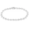 Haus Of Brilliance .925 Sterling Silver 1/2 Cttw Rose Cut Diamond Almond Shape Link Tennis Bracelet In White