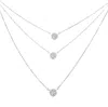 Haus Of Brilliance .925 Sterling Silver 1/2 Cttw Round Diamond Medallion Multi-strand Tri Pendant 18" Necklace