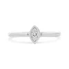 Haus Of Brilliance .925 Sterling Silver 1/20 Cttw Diamond Marquise Shaped Promise Ring In White