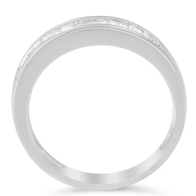Haus Of Brilliance .925 Sterling Silver 1/3 Cttw Baguette Cut Diamond Channel Set Stackable Wedding Ring In White