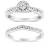 Haus Of Brilliance .925 Sterling Silver 1/3 Cttw Diamond Halo And Pave Shank Engagement Ring Set In White