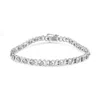 Haus Of Brilliance .925 Sterling Silver 1/3 Cttw Miracle Plate Round-cut Diamond Infinity Link Bracelet In White