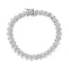 Haus Of Brilliance .925 Sterling Silver 1/3 Cttw Miracle-set Diamond "s" Link Tennis Bracelet In White