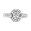 Haus Of Brilliance .925 Sterling Silver 1/3 Cttw Pave Set Round-cut Diamond Braided Halo Cocktail Ring In White