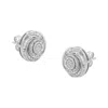Haus Of Brilliance .925 Sterling Silver 1/4 Cttw Baguette And Round Diamond Swirl Love Knot Stud Ear In White